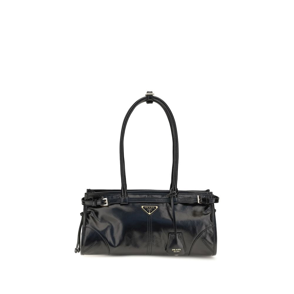 Prada Black Calf Leather Bos Taurus Handbag Prada
