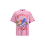 Balenciaga Purple Cotton T-Shirt Balenciaga