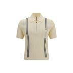 Versace Beige Cotton Polo Shirt Versace