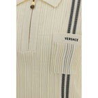 Versace Beige Cotton Polo Shirt Versace
