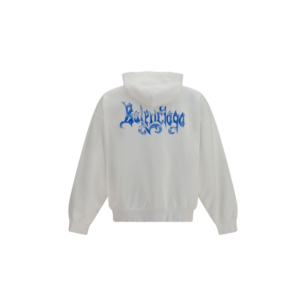 Balenciaga White Cotton Sweatshirt Balenciaga