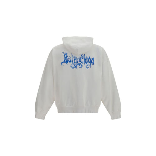 Balenciaga White Cotton Sweatshirt Balenciaga