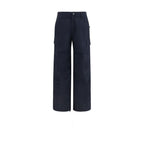 Burberry Blue Polyamide Cargo Pants Burberry