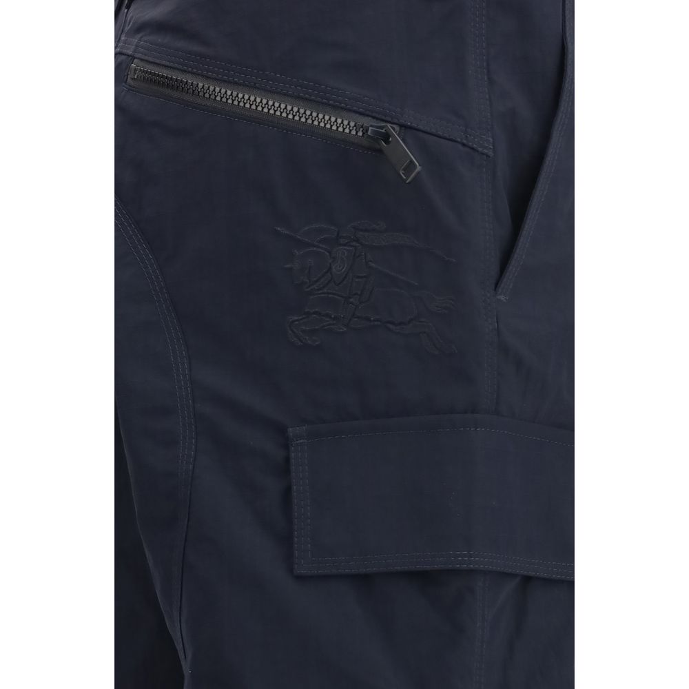Burberry Blue Polyamide Cargo Pants Burberry