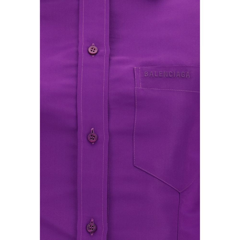 Balenciaga Purple Cotton Shirt Balenciaga