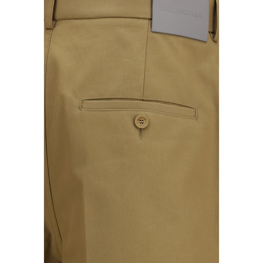Balenciaga Beige Cotton Chino Pants Balenciaga