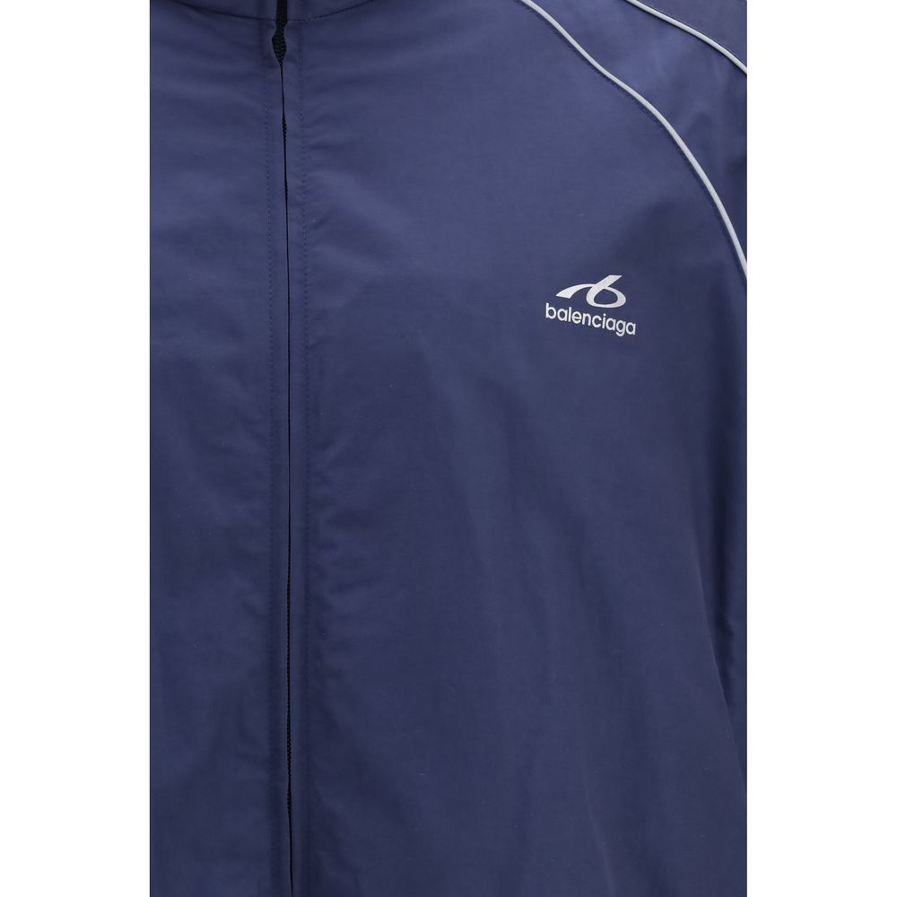 Balenciaga Blue Cotton Shell Jacket Balenciaga