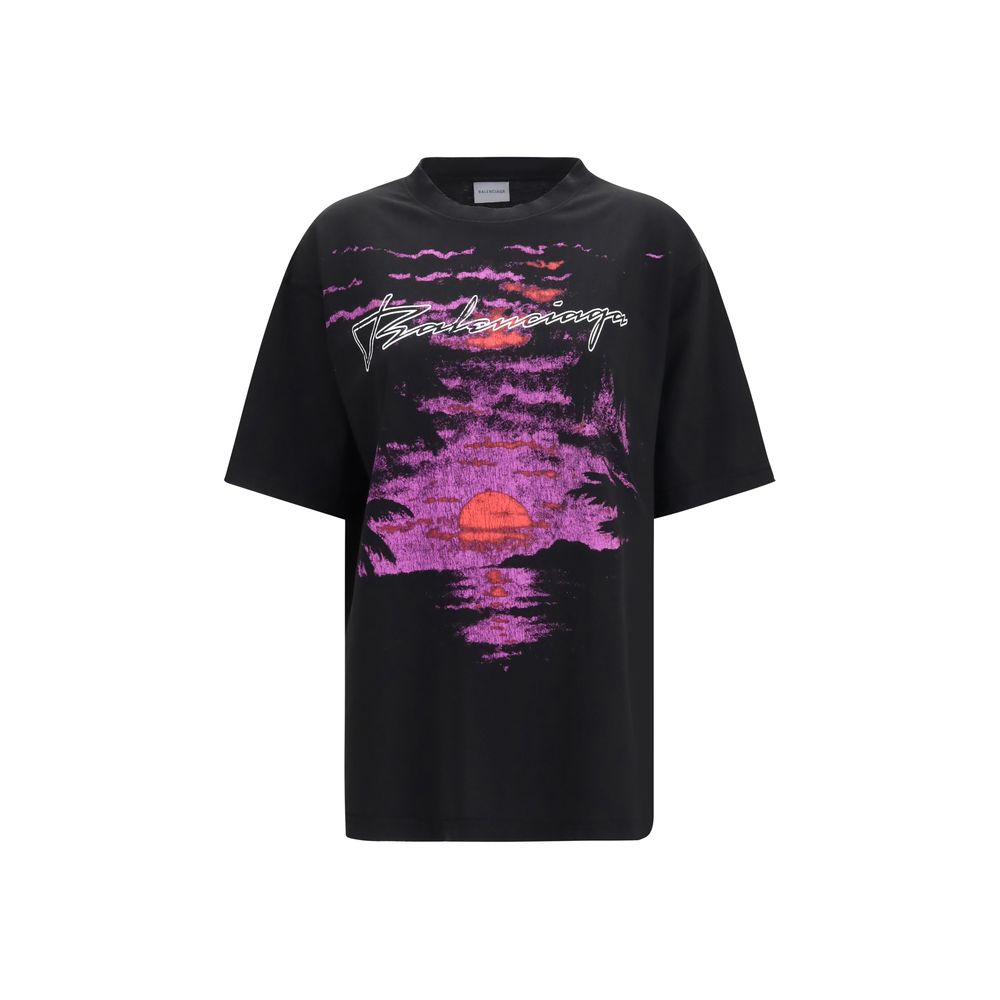 Balenciaga Black Cotton T-Shirt Balenciaga