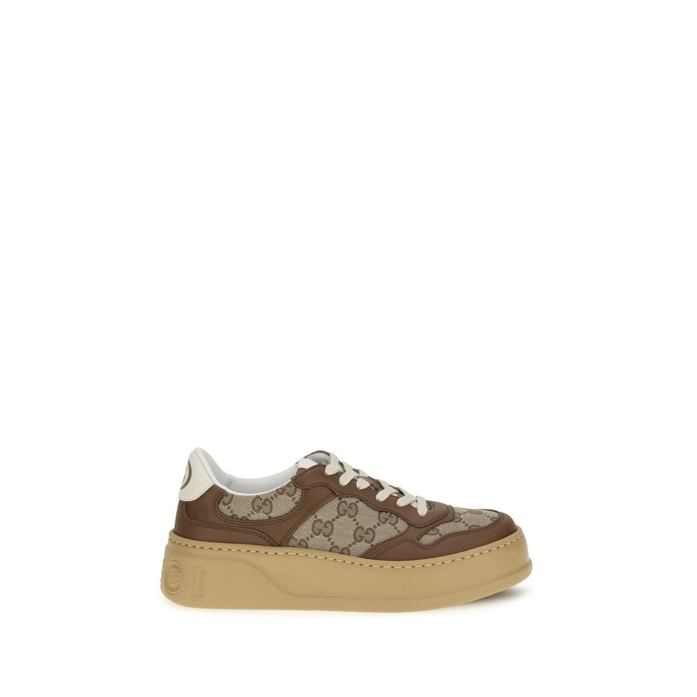 Gucci Beige Calf Leather Bos Taurus Chunky Sneakers Gucci