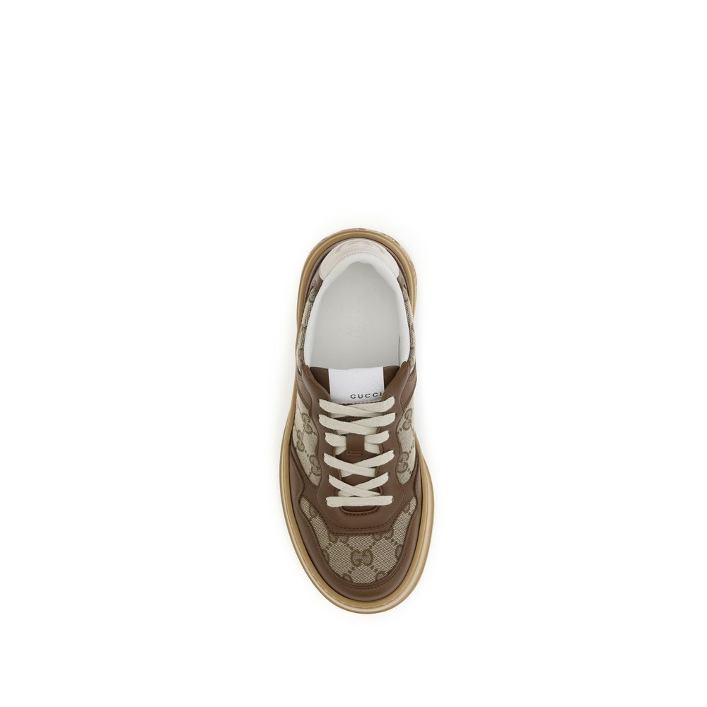 Gucci Beige Calf Leather Bos Taurus Chunky Sneakers Gucci