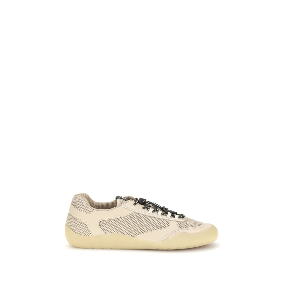 Prada Beige Polyester Athletic Sneakers Prada