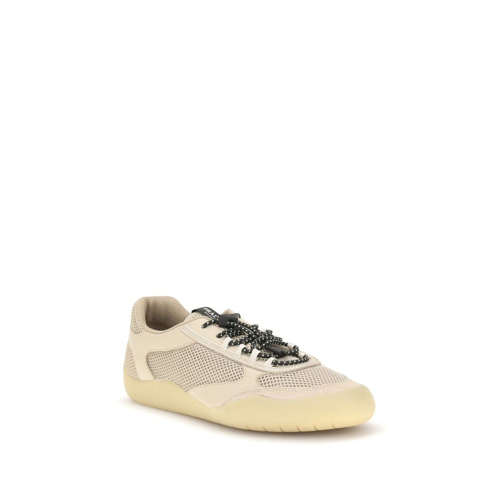 Prada Beige Polyester Athletic Sneakers Prada