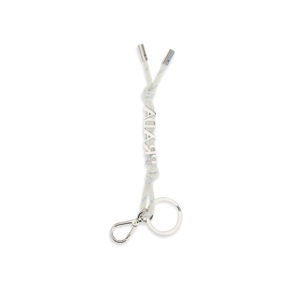 Prada White Recycled Polyamide Keychain Prada