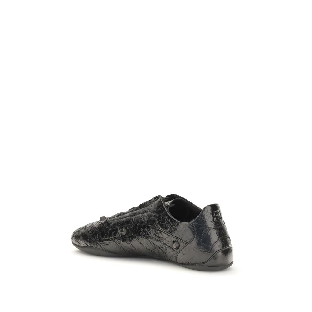 Balenciaga Black Calf Leather Bos Taurus Athletic Sneakers Balenciaga