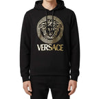 Versace Black Cotton Hoodie Versace
