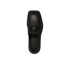 Versace Black Leather Slip-On Loafers Versace