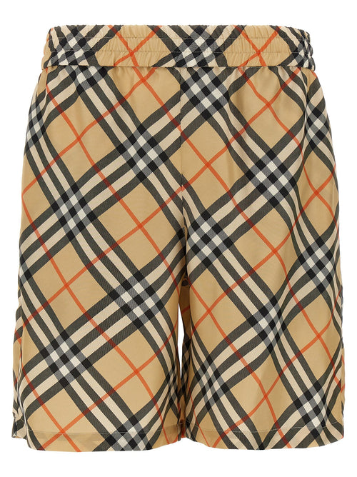 Burberry Beige Satin Bermuda Shorts Burberry