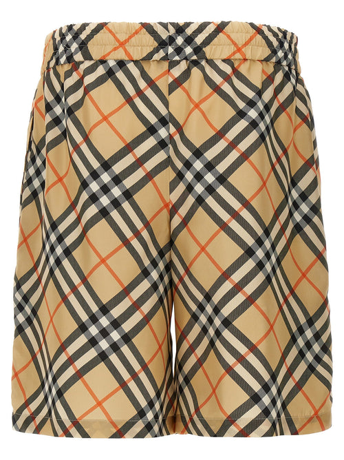 Burberry Beige Satin Bermuda Shorts Burberry