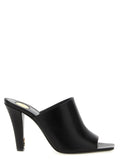 Saint Laurent Black Leather Stiletto Heel Sandals