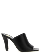Saint Laurent Black Leather Stiletto Heel Sandals