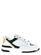 Versace Bicolor Leather Low Top Sneakers
