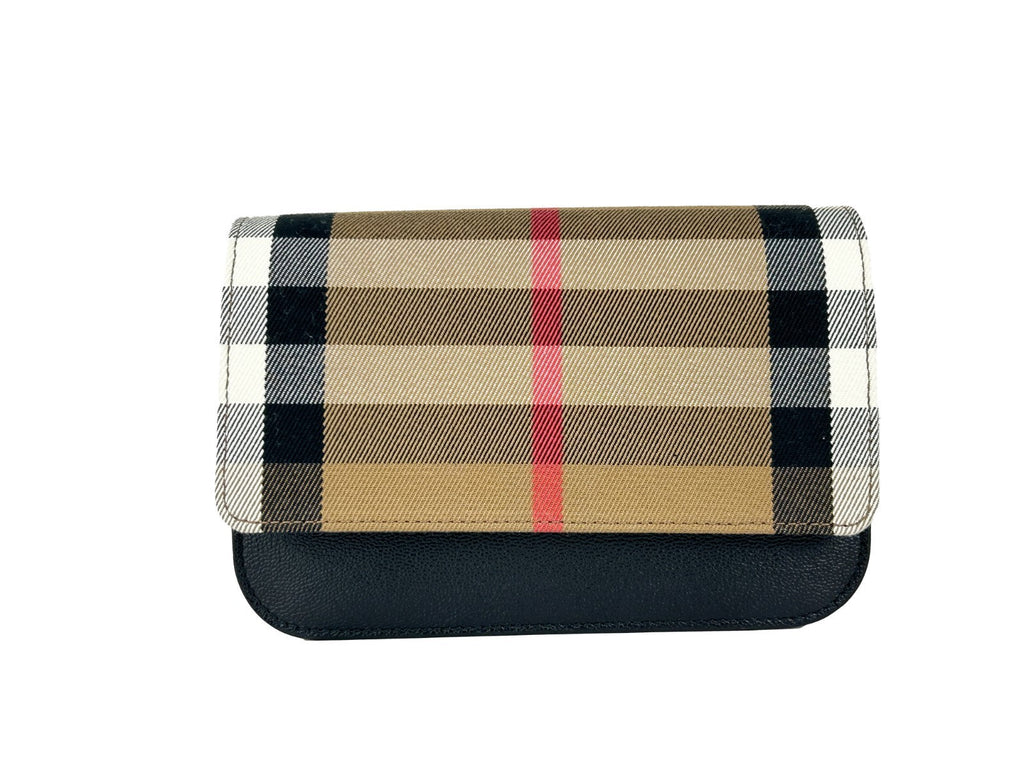 Burberry Small Leather Madison Crossbody Check Bag Burberry