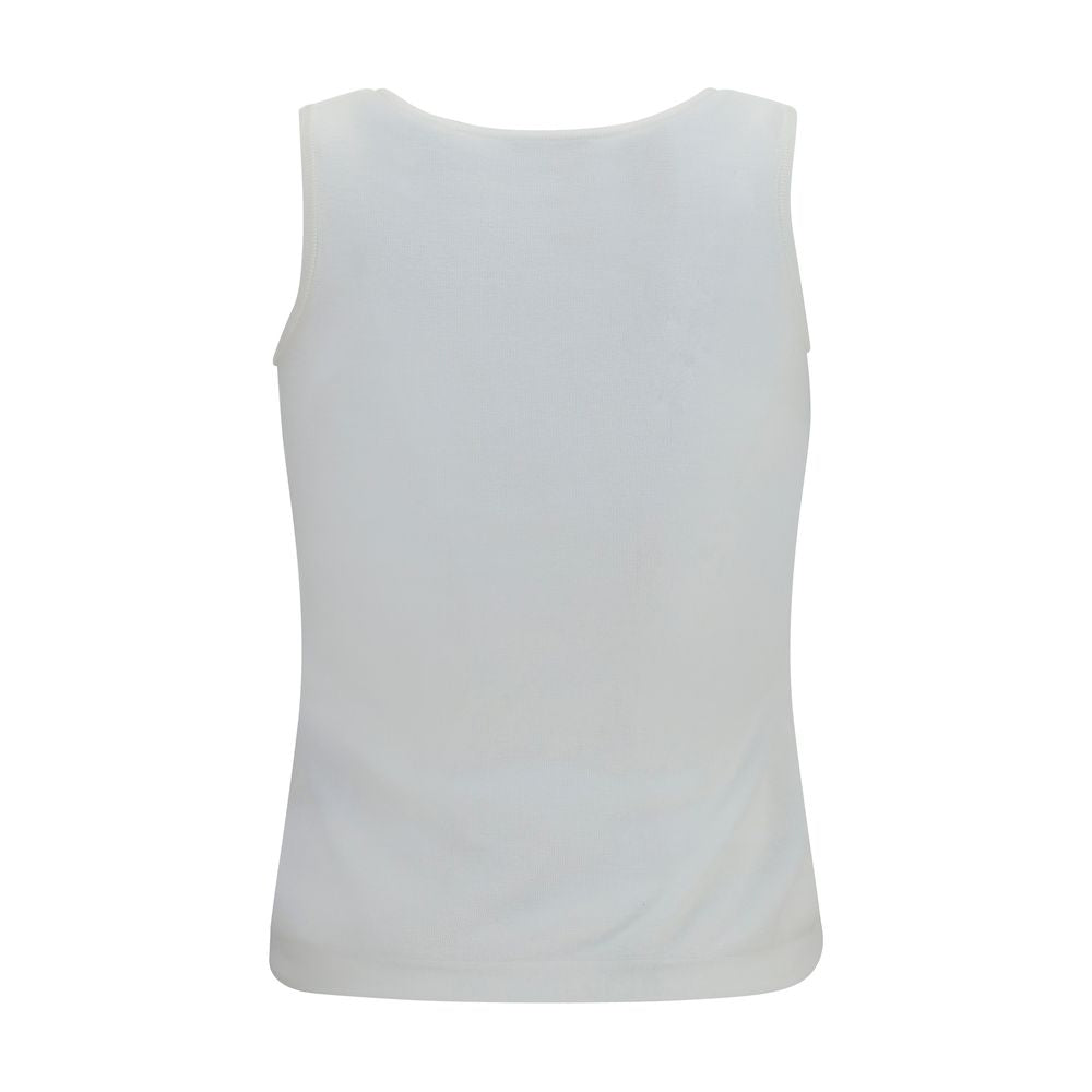 Balenciaga White Cotton Tank Tops Balenciaga