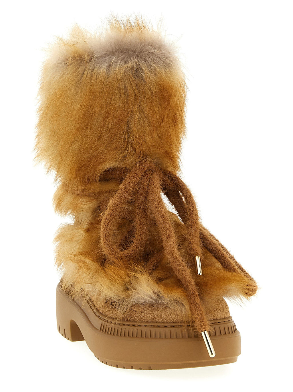 Fendi Multicolor Calfskin Flat Boots Fendi