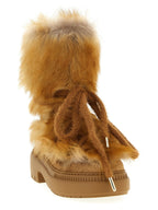 Fendi Multicolor Calfskin Flat Boots Fendi