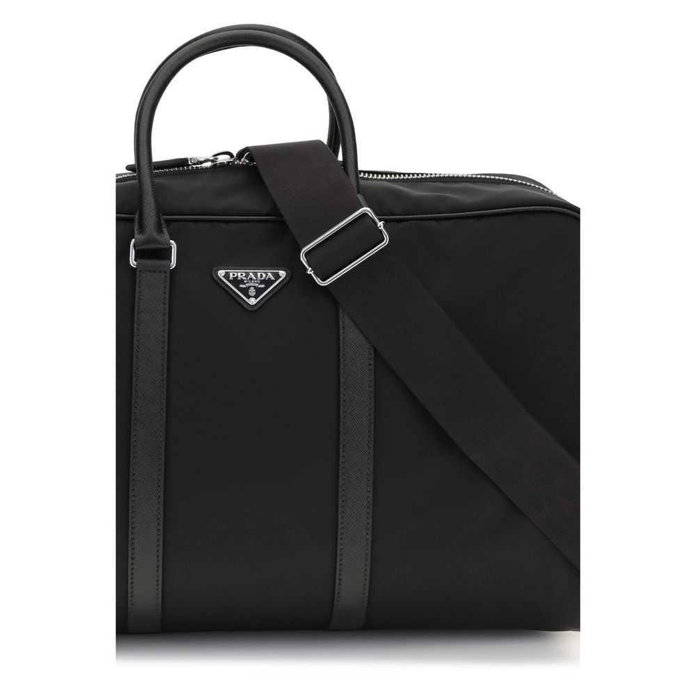 Prada Black Recycled Polyamide Luggage And Travel Prada