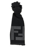 Fendi Black Virgin Wool Scarf Fendi