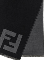 Fendi Black Virgin Wool Scarf Fendi