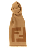 Fendi Brown Virgin Wool Foulard Fendi