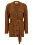 Valentino Garavani Brown Cashmere Cardigan Valentino Garavani
