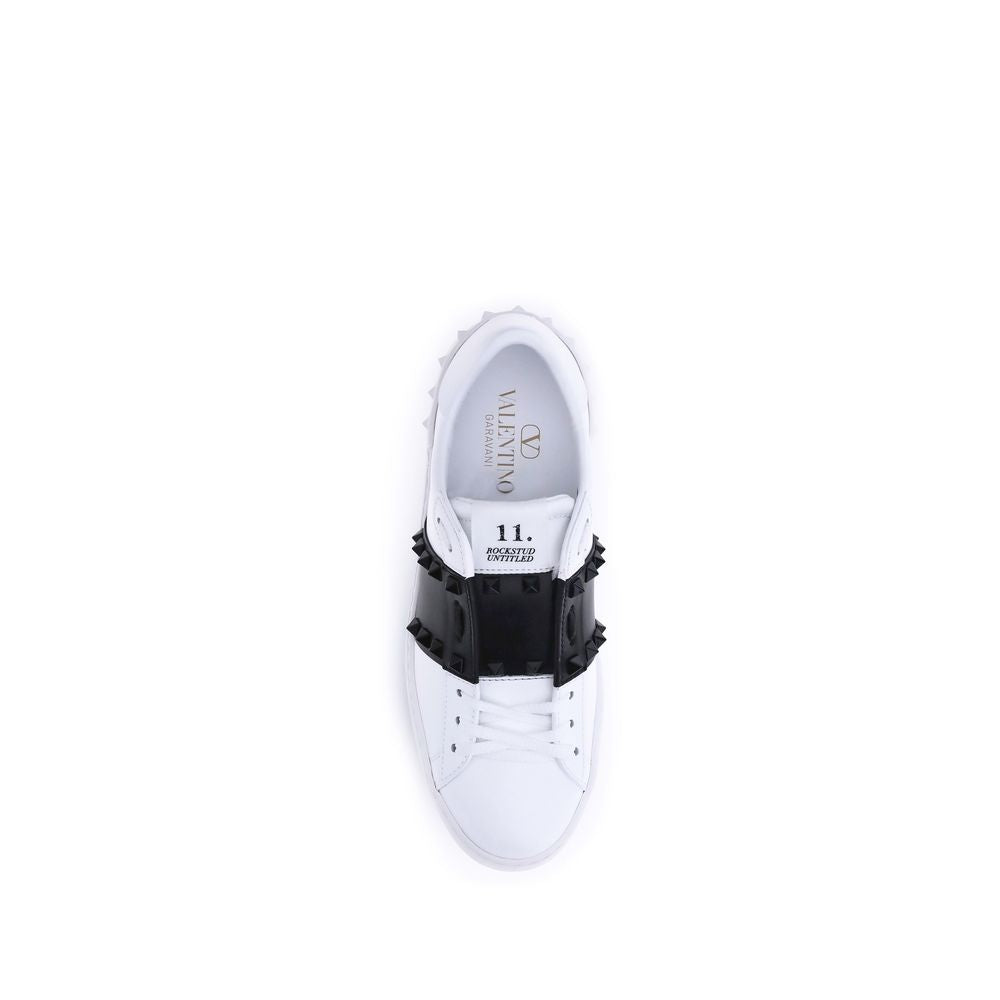 Valentino Garavani White Calf Leather Bos Taurus Low Top Sneakers Valentino Garavani