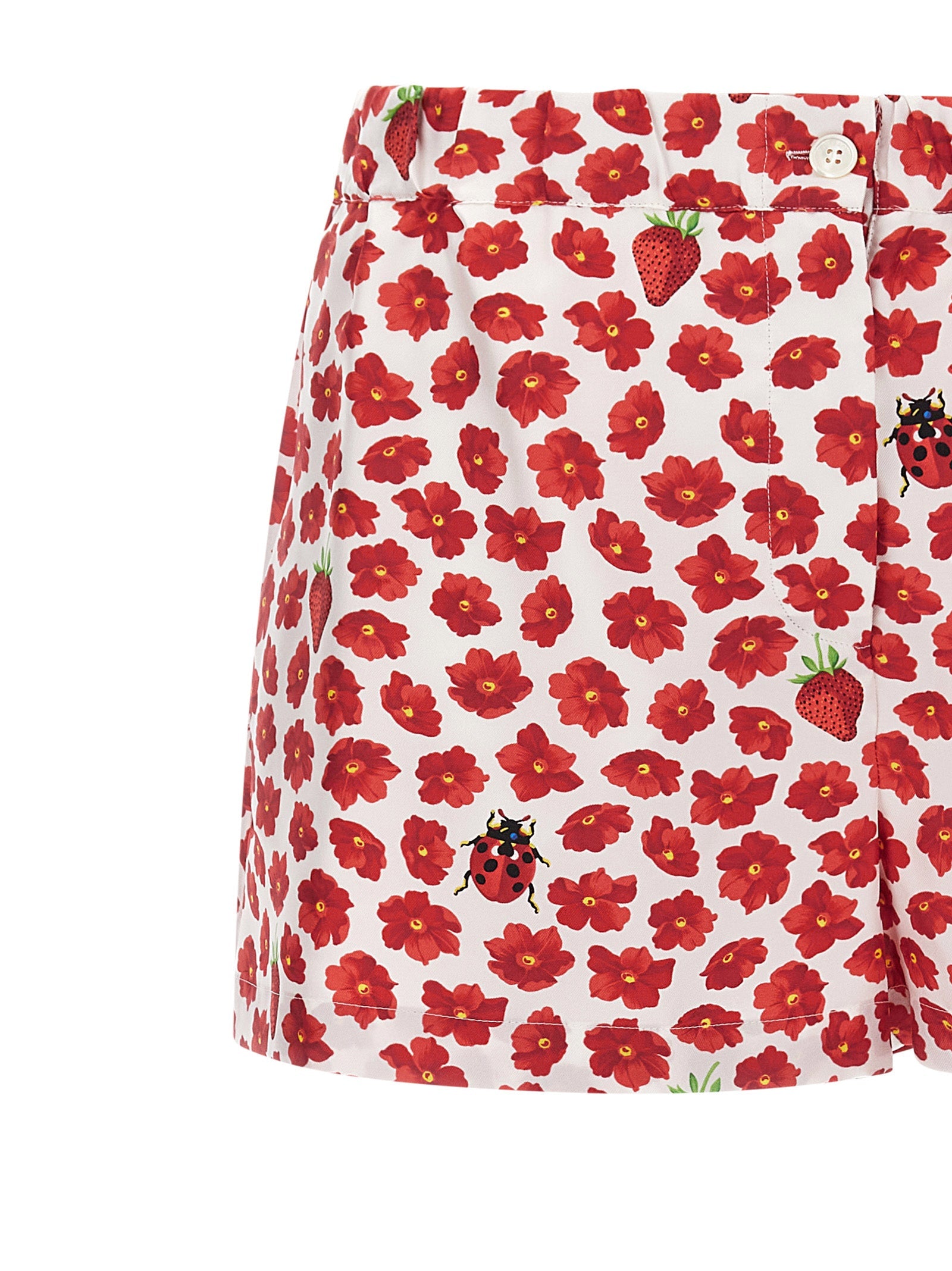 Versace Multicolor Silk Bermuda Shorts Versace