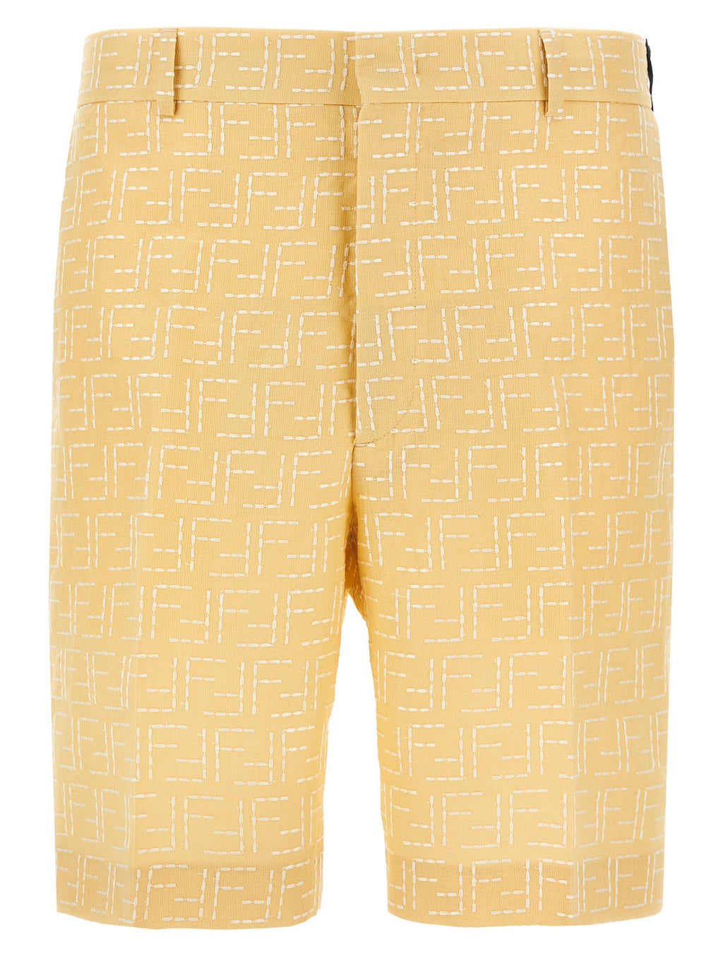 Fendi Bicolor Linen Bermuda Shorts Fendi