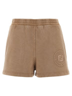 Fendi Brown Cotton Bermuda Shorts Fendi