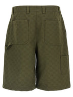 Gucci Bicolor Cotton Bermuda Shorts Gucci