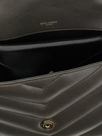 Saint Laurent Brown Lamb Leather Shoulder Bag Saint Laurent