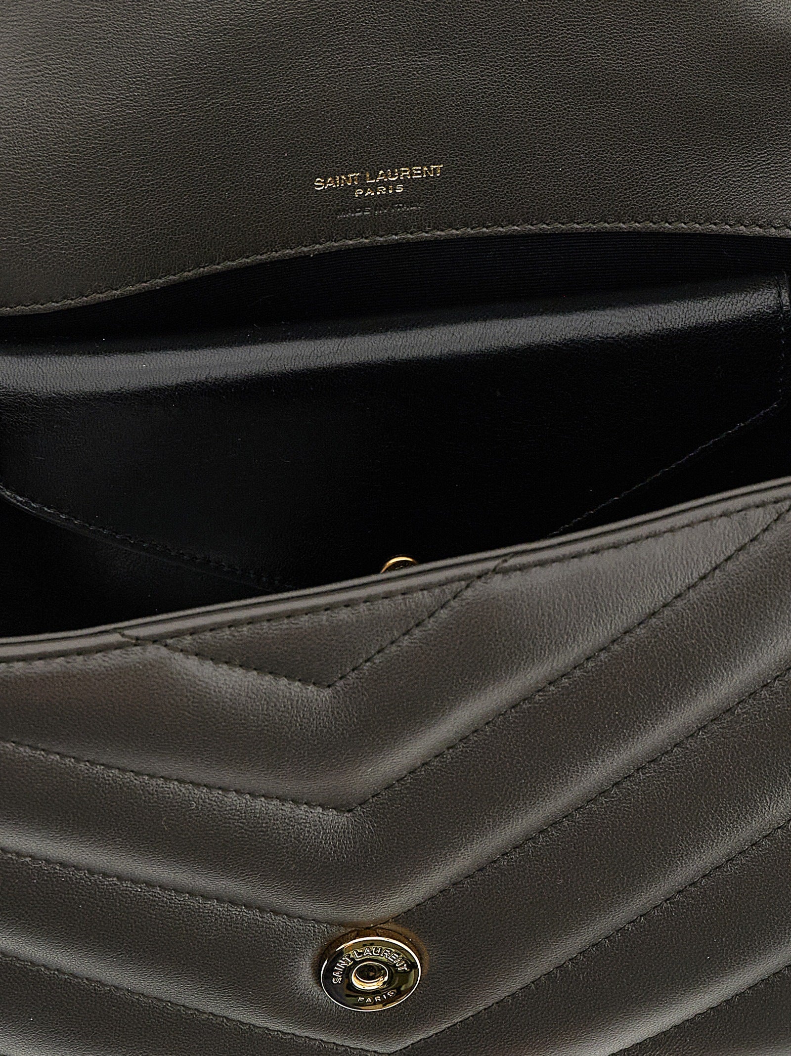 Saint Laurent Brown Lamb Leather Shoulder Bag Saint Laurent
