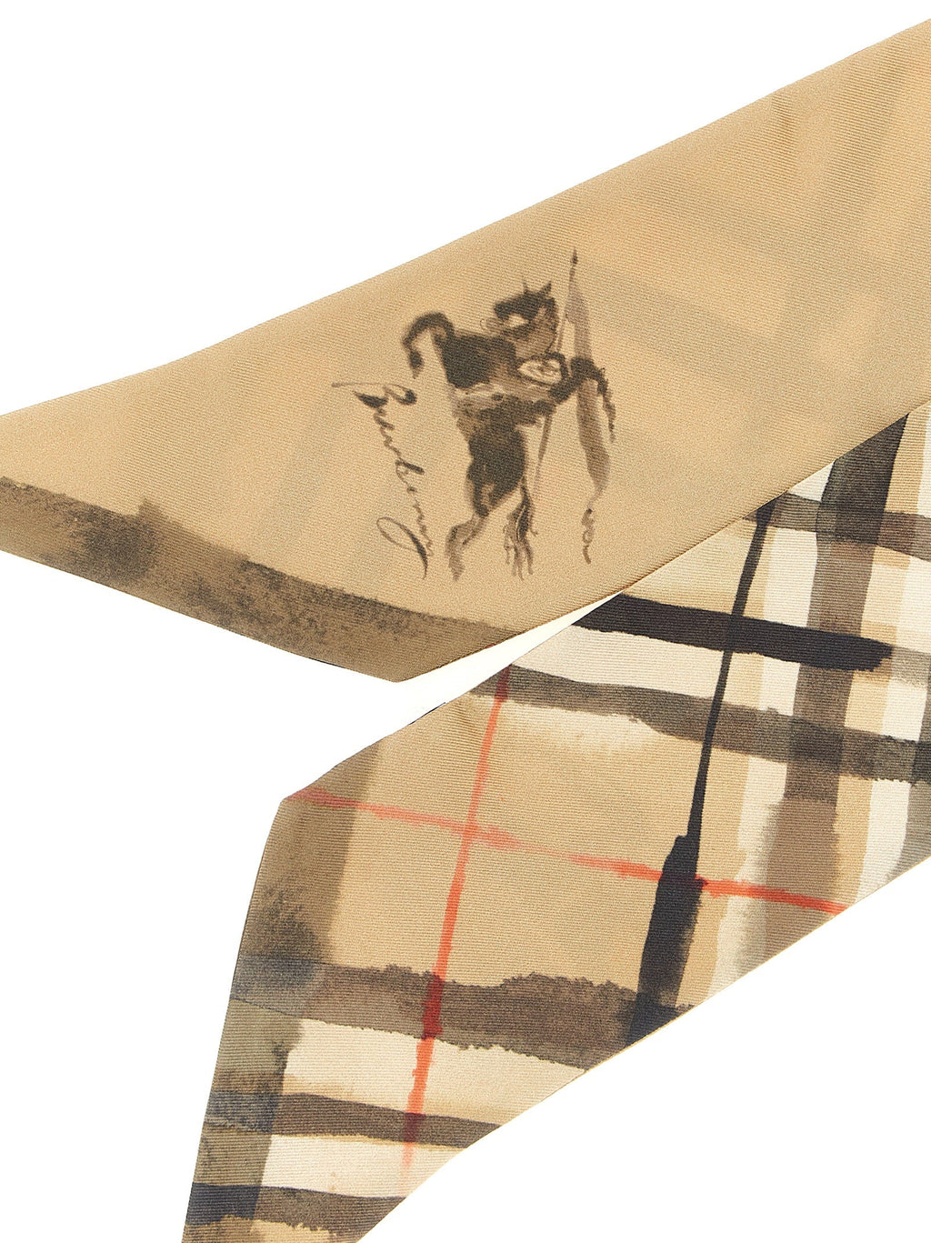 Burberry Beige Satin Foulard Burberry