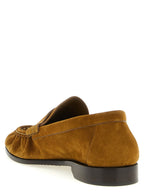 Saint Laurent Brown Calfskin Slip-On Loafers Saint Laurent