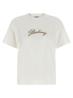 Burberry White Cotton T-Shirt Burberry