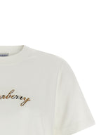 Burberry White Cotton T-Shirt Burberry