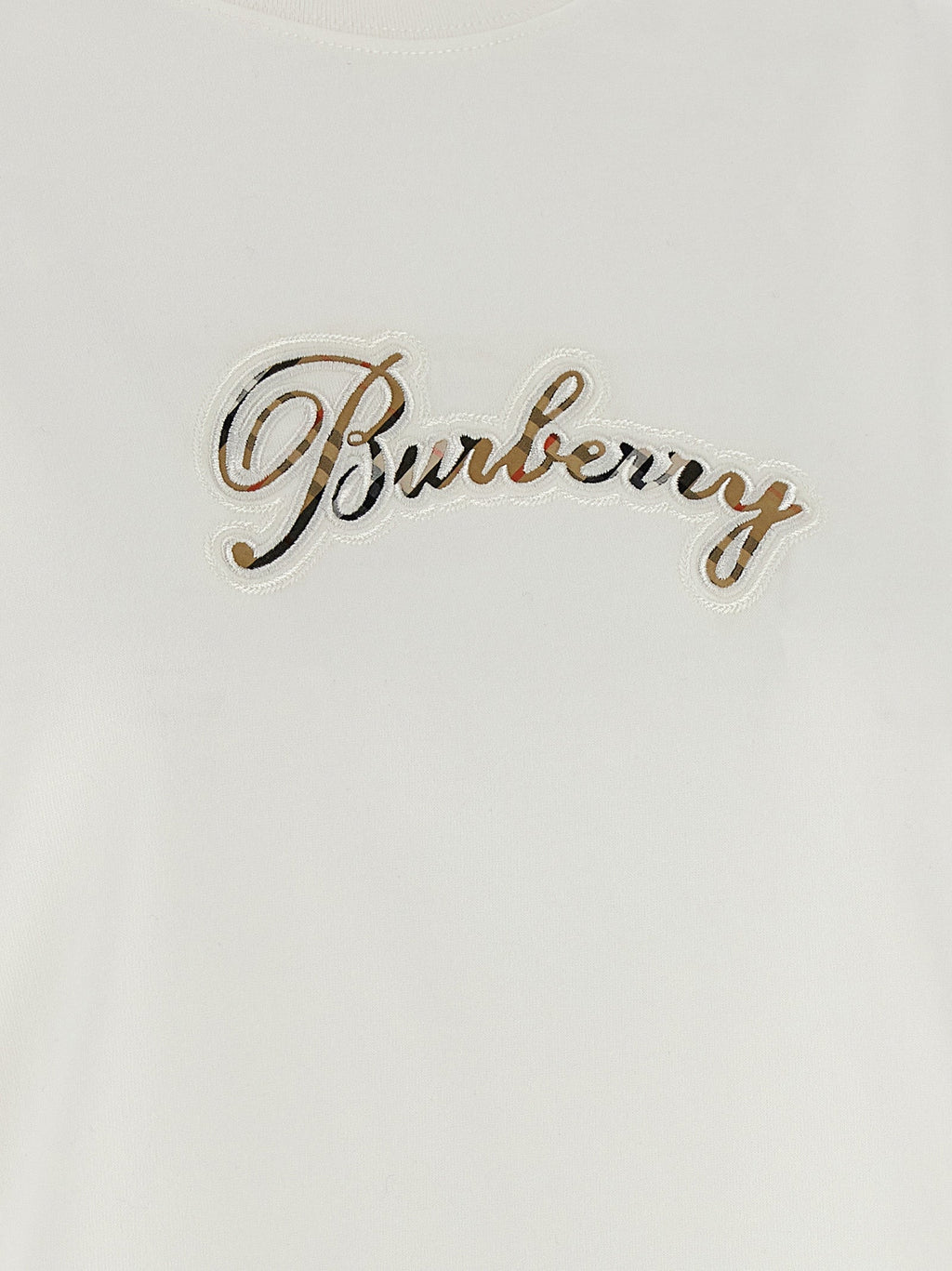 Burberry White Cotton T-Shirt Burberry