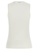 Burberry White Cotton Tank Tops Burberry