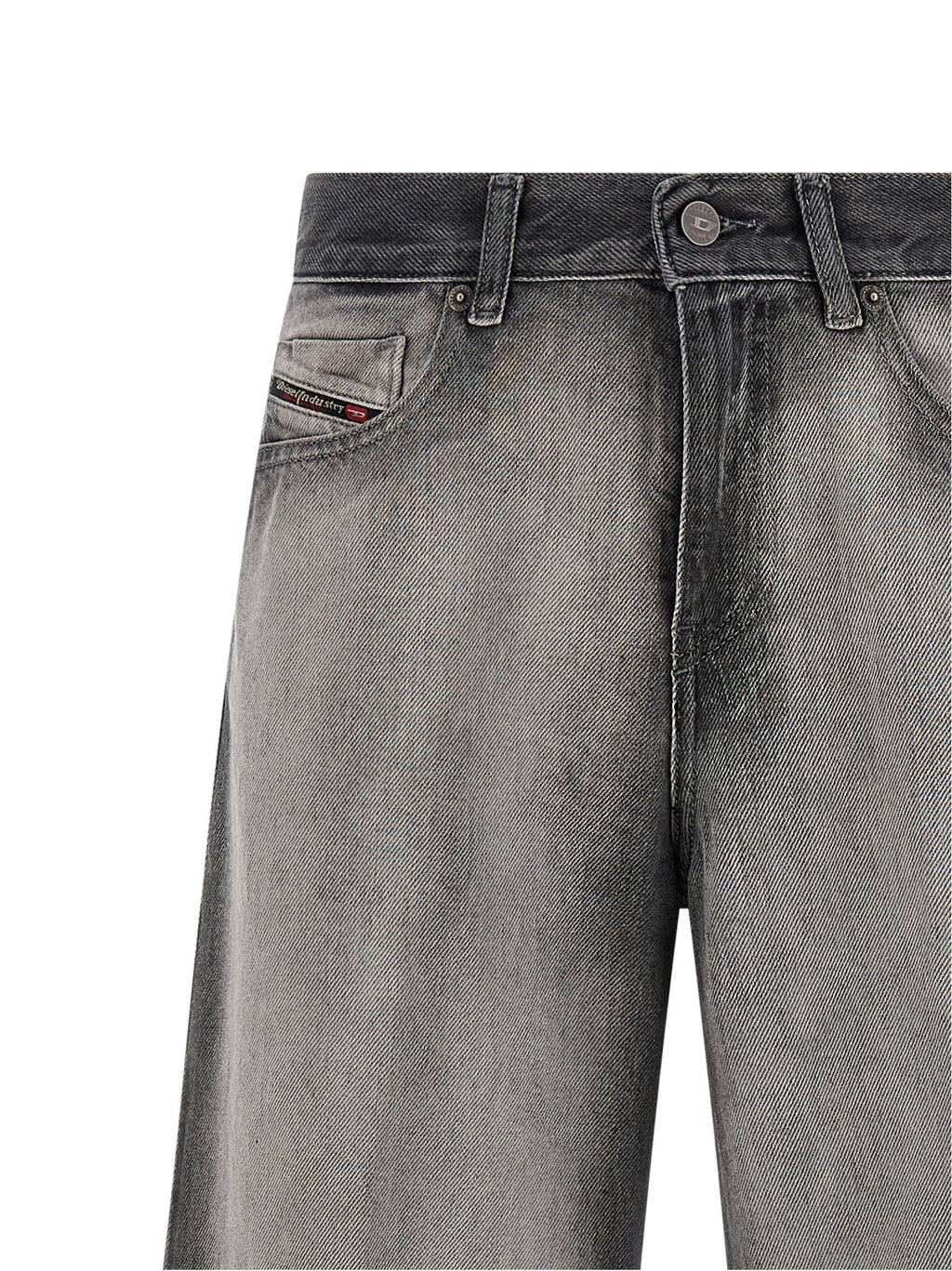 Diesel Gray Cotton Flared Jeans Diesel