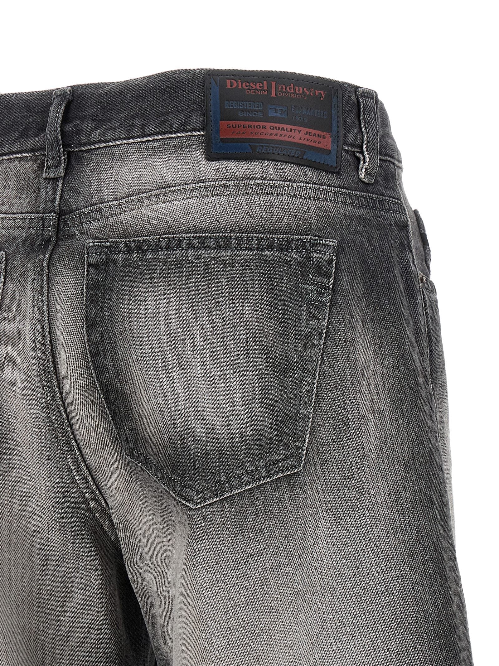 Diesel Gray Cotton Flared Jeans Diesel