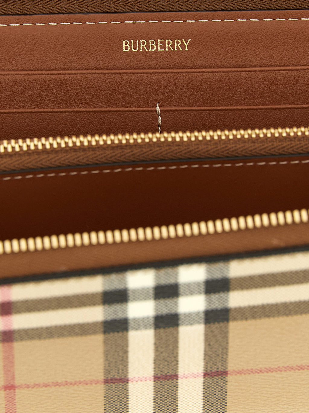 Burberry Beige Polyethylene Cardholder Burberry